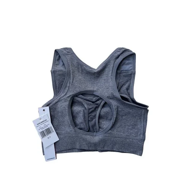 Good American Size 0/1 Maternity Seamless Nursing Bra XS/S Heather Grey - Picture 9 of 13